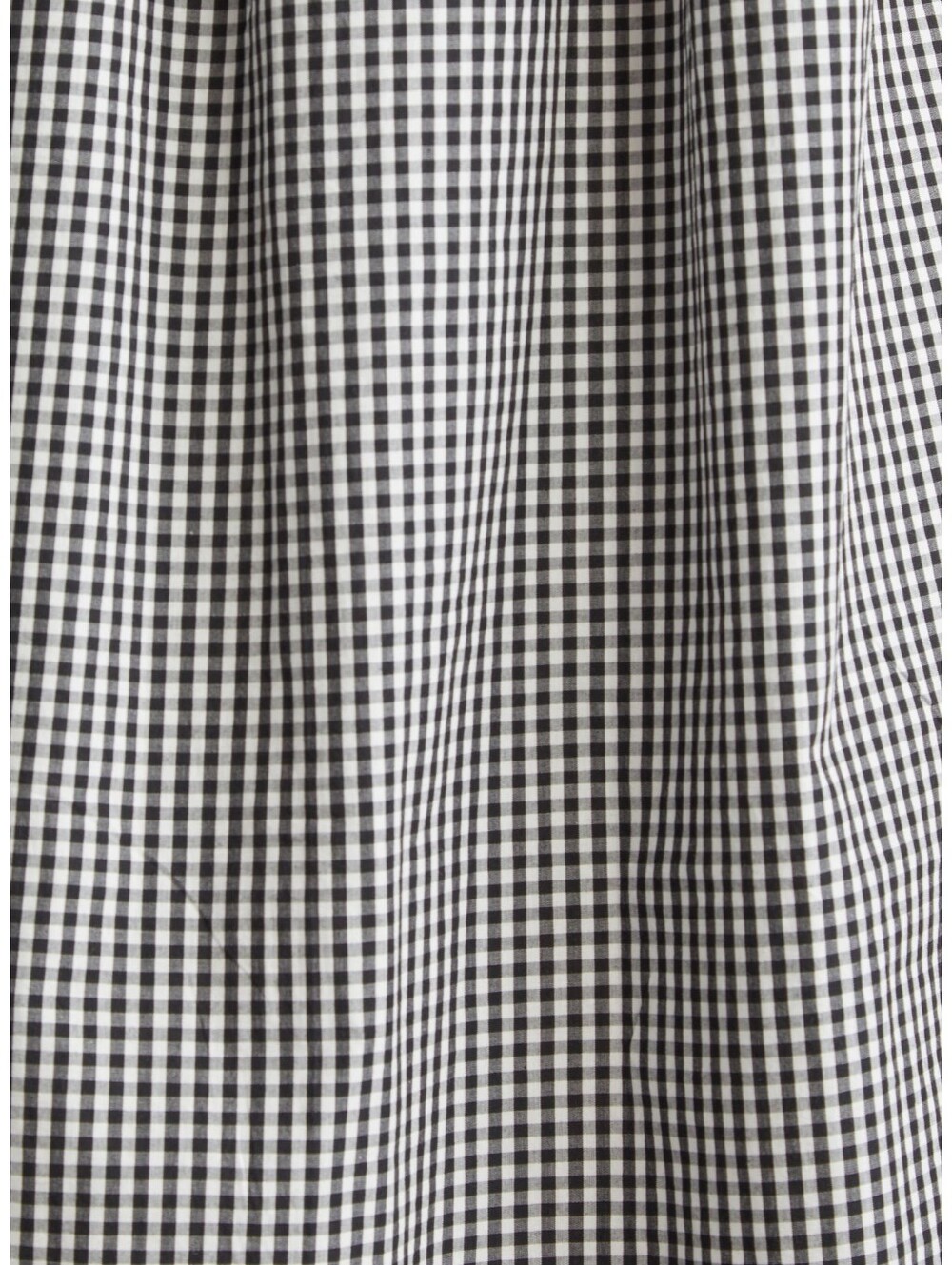 New DÔEN Julia Gingham Cotton Black & White Gingham Shirt Dress with Tie Neck - Picture 14 of 14